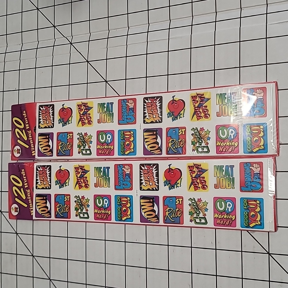 Lot of 2 '120 Winning Words'‎ Stickers by Carson Dellosa Publishing NWOT
